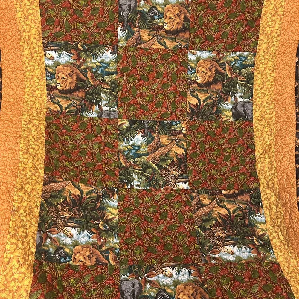 Handmade Wildlife Safari Quilt